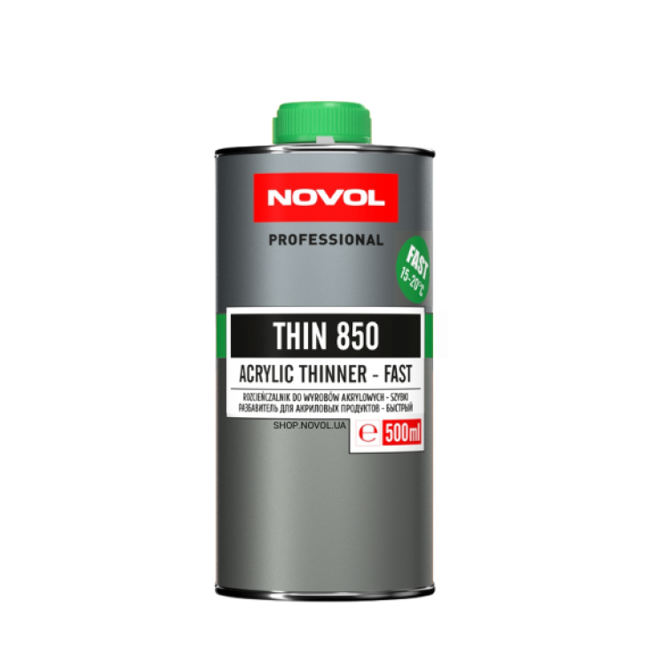 Розчинник NOVOL для акрилових виробів THIN 850 швидкий 0,5л